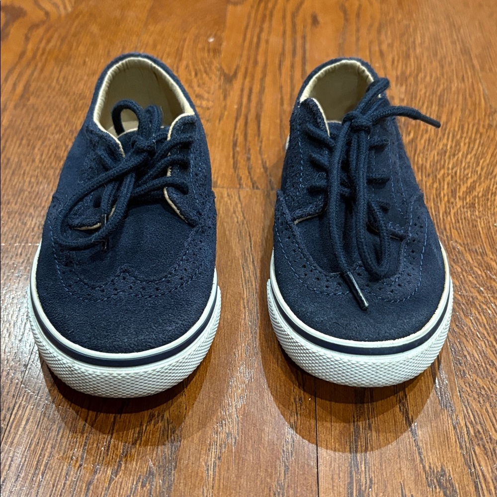 Janie and Jack suede Leather Navy Oxford Shoes Toddler Boys Sz 9
